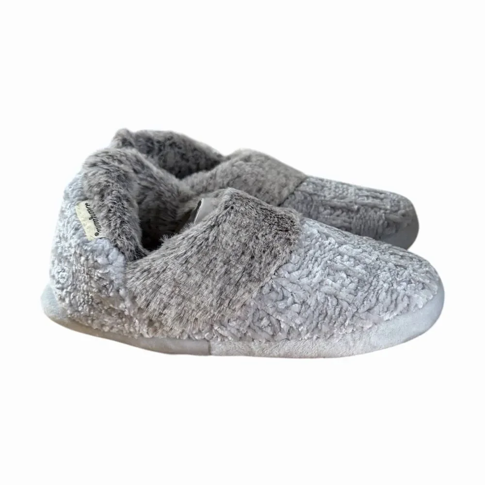 Dearfoams Kids Sz 13/1 Gray Skyscraper Chenille Slip On Slippers NWT Unisex